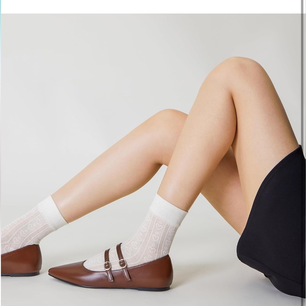 BRAND NEW NEVER WORN Chocolate Brown Ballet Flats Size 7